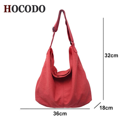 Canvas Shoulder Bag for Women – Large Hobo Tote Handbag