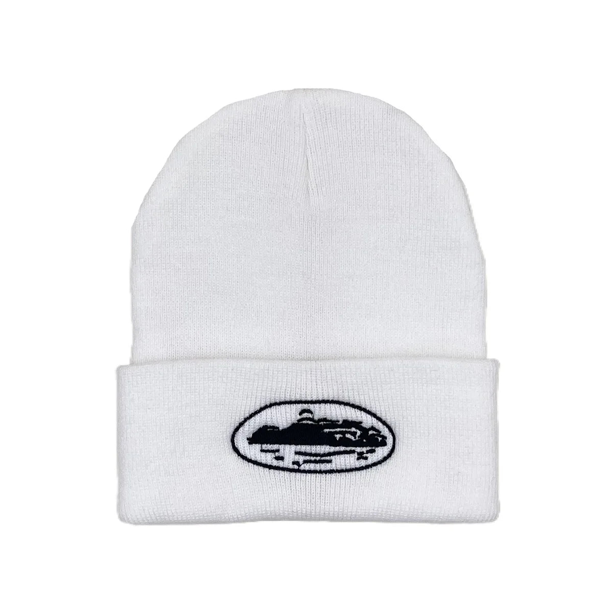 Winter Knitted Beanie Hat – Star & Ship Embroidery Warm Cap