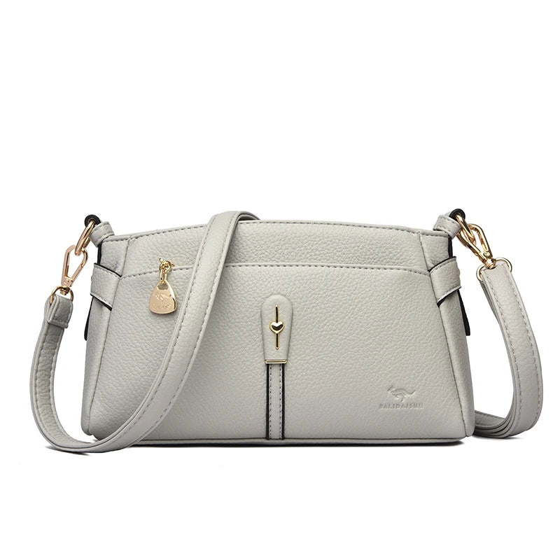 Soft Leather Shoulder Bag for Women – Luxury Crossbody Messenger Purse