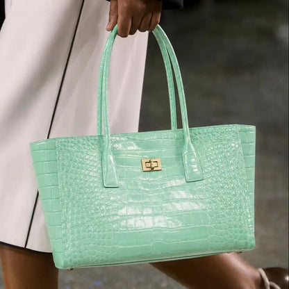 Large Capacity Alligator Tote Bag Designer Women Handbag Luxury Pu Leather Lady Handbags Qualiy