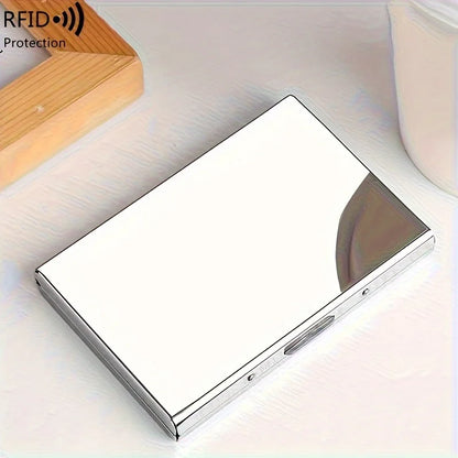 RFID Blocking Metal Card Holder – Ultra-Thin Stainless Steel Wallet for Men & Women