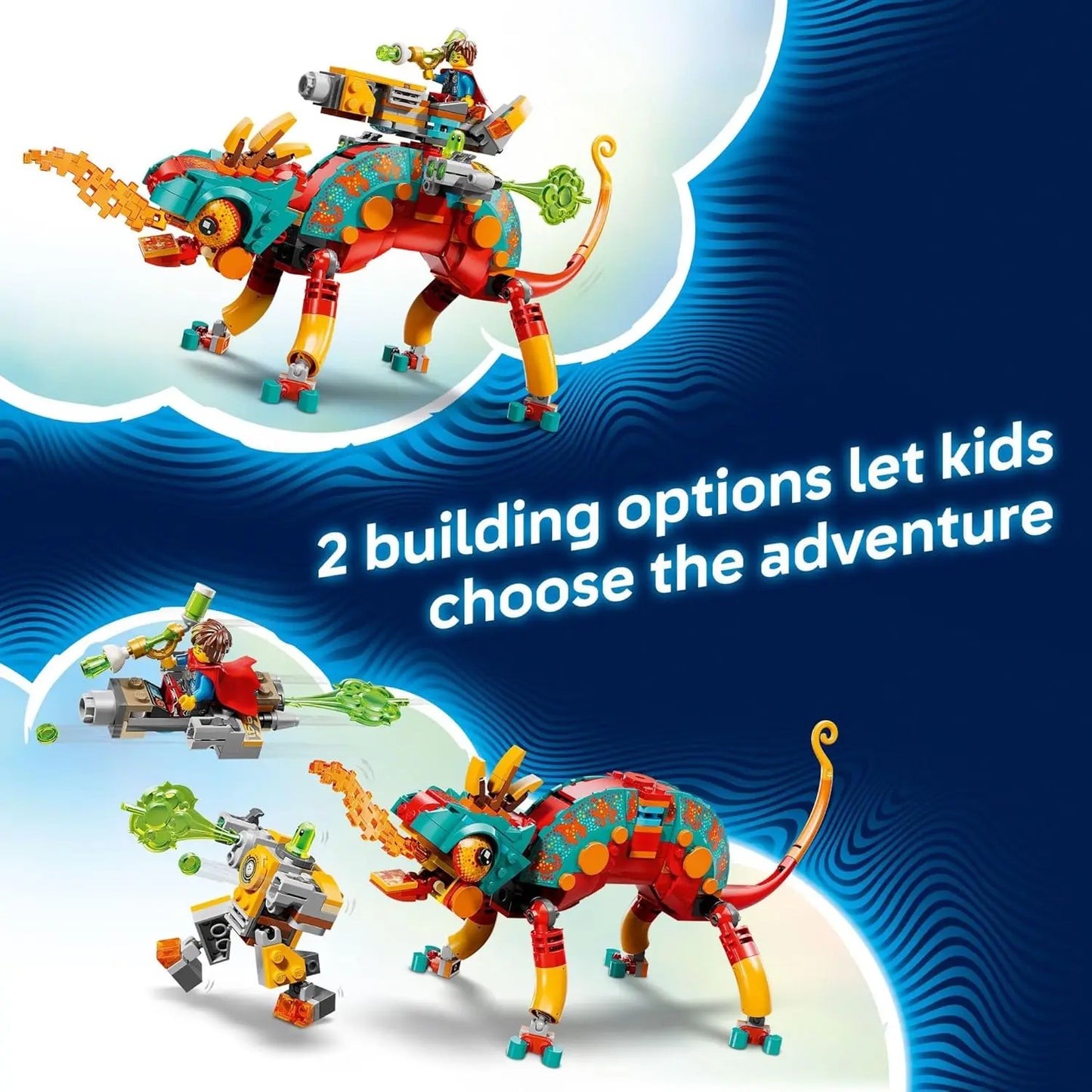 LEGO DREAMZzz 71492 Mateo's Fire Chameleon 2-in-1 Building Set | 443 Pieces