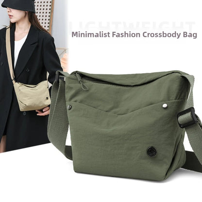 Lightweight Nylon Crossbody Bag – Wide Strap Women's Shoulder Bag