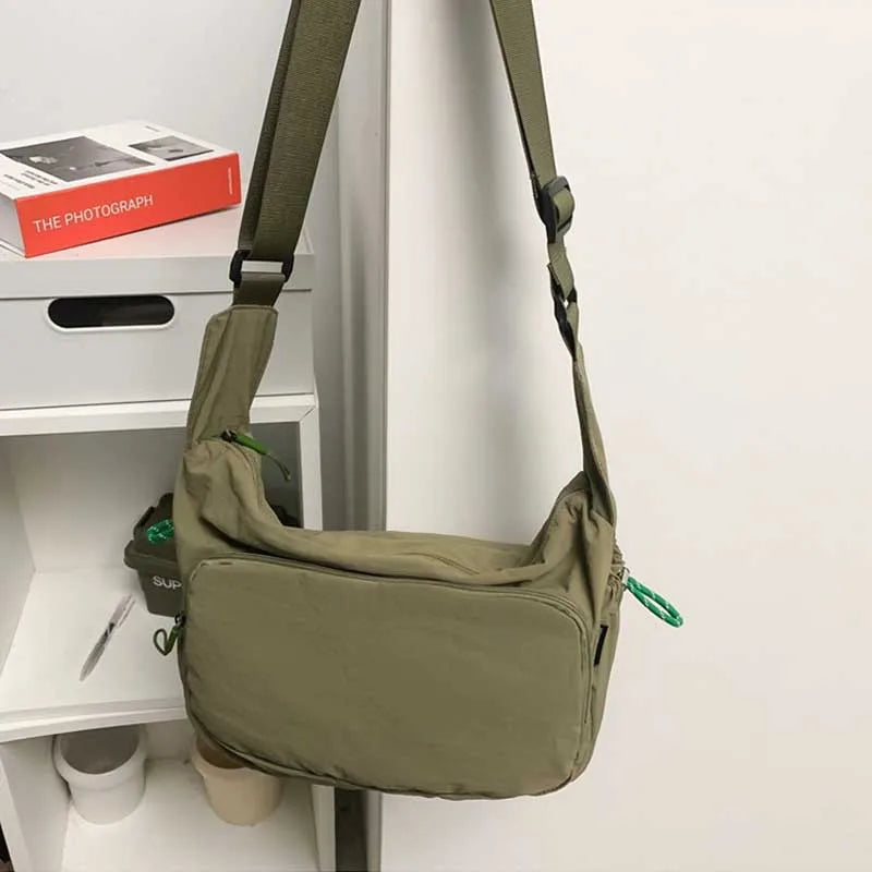 Large Capacity Nylon Crossbody Bag for Gym & Travel