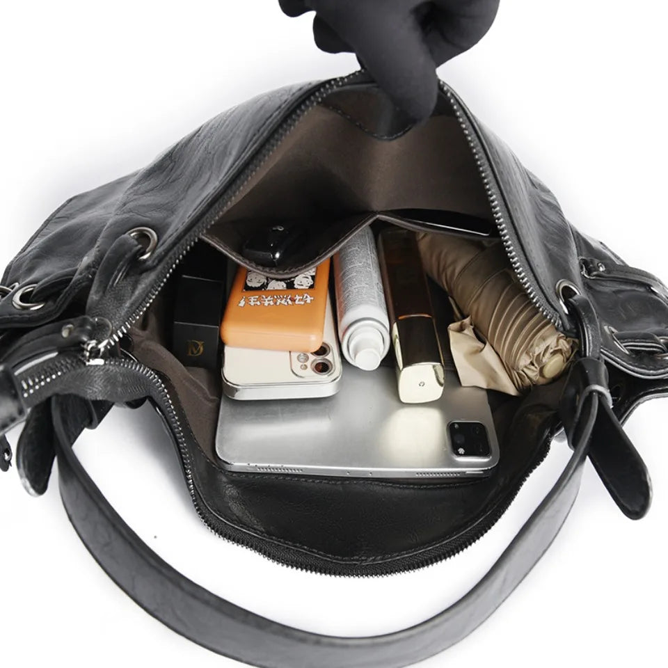 Large Leather Tote Handbag for Women – Shoulder & Crossbody Bag