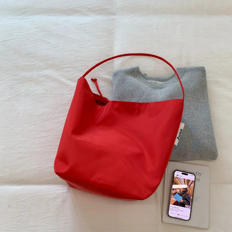 Large Capacity Nylon Shoulder Bag – Women's Lightweight Casual Tote