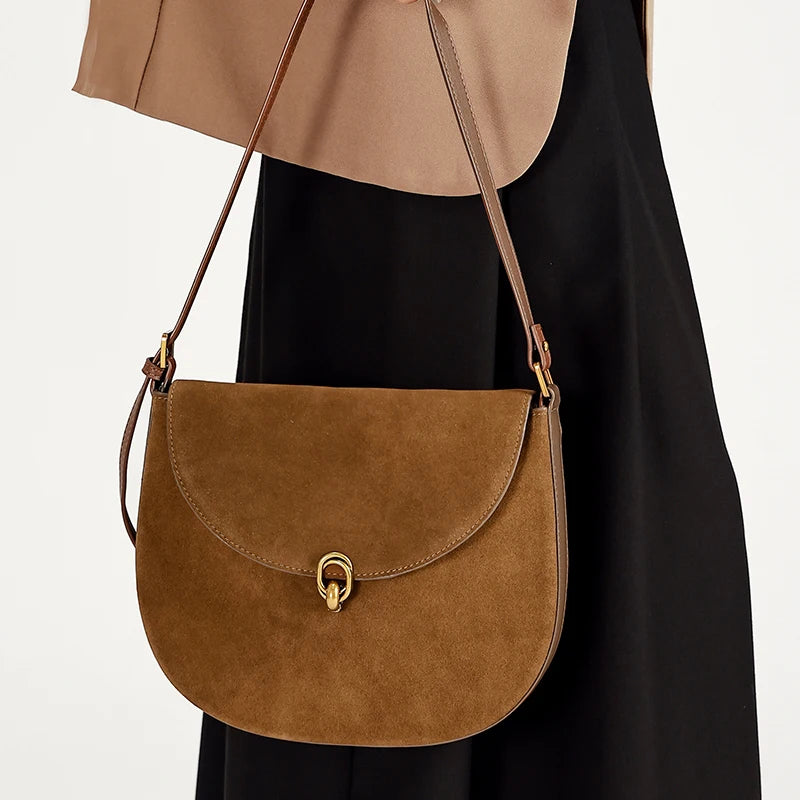 Mini Matte Leather Crossbody Shoulder Bag for Women