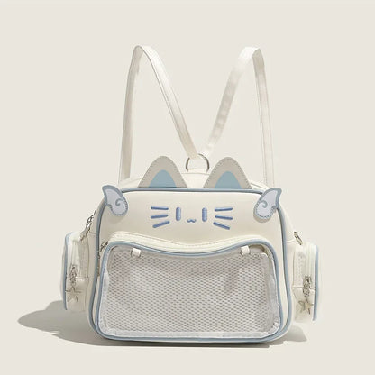Kawaii Cat Ita Backpack – Y2K Aesthetic Girls School Bag