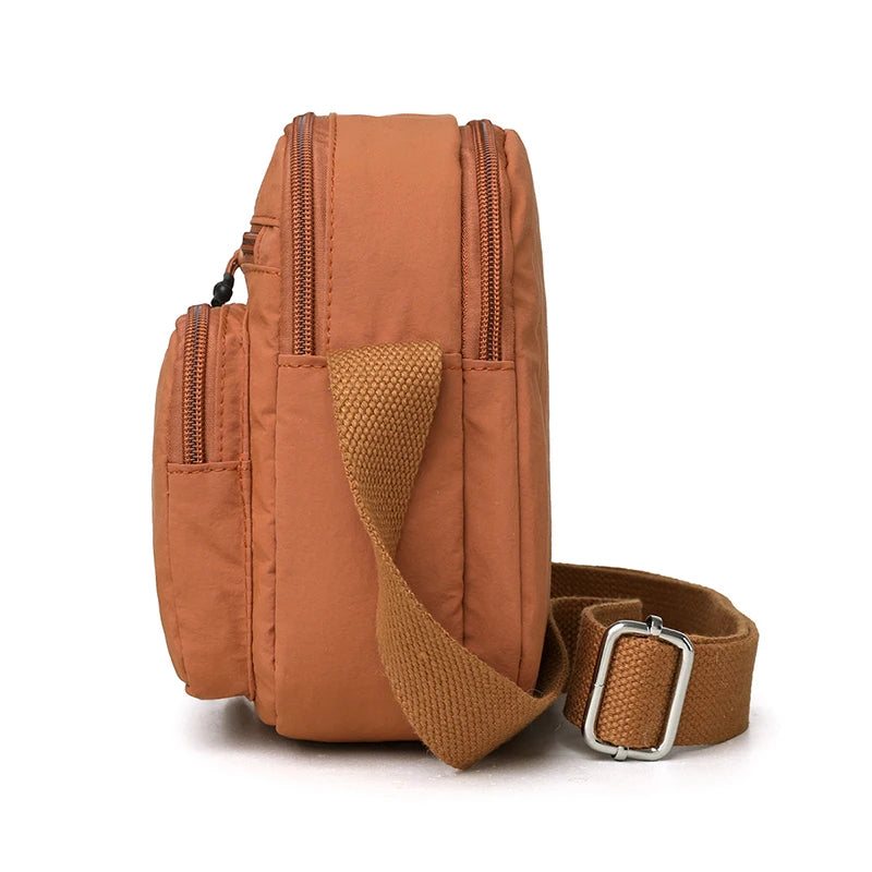Women's Crossbody Shoulder Bag – Lightweight Oxford Multi-Pocket Purse for Travel & Business