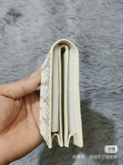 Genuine Python Snake Skin Leather Bifold Wallet for Men