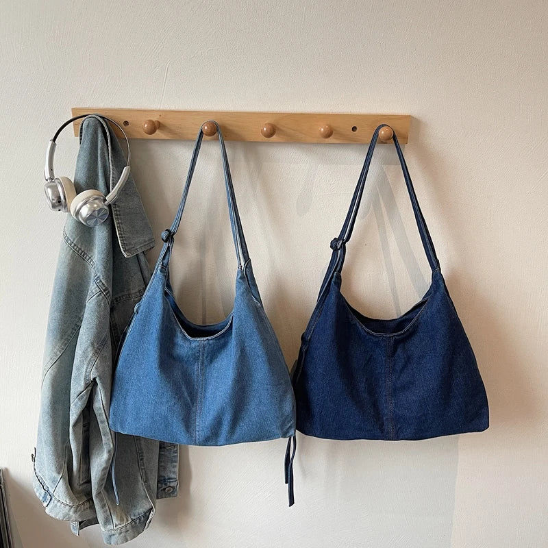 Denim Women's Crossbody Shoulder Bag – Large Capacity