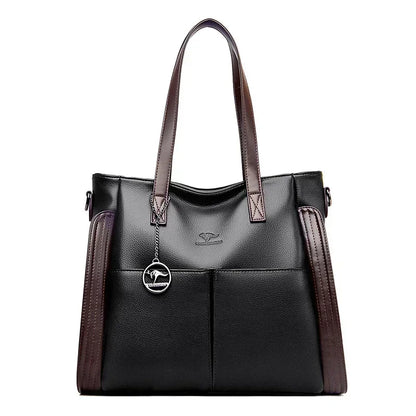Leather Tote Shoulder Bag for Women – Large Crossbody Handbag