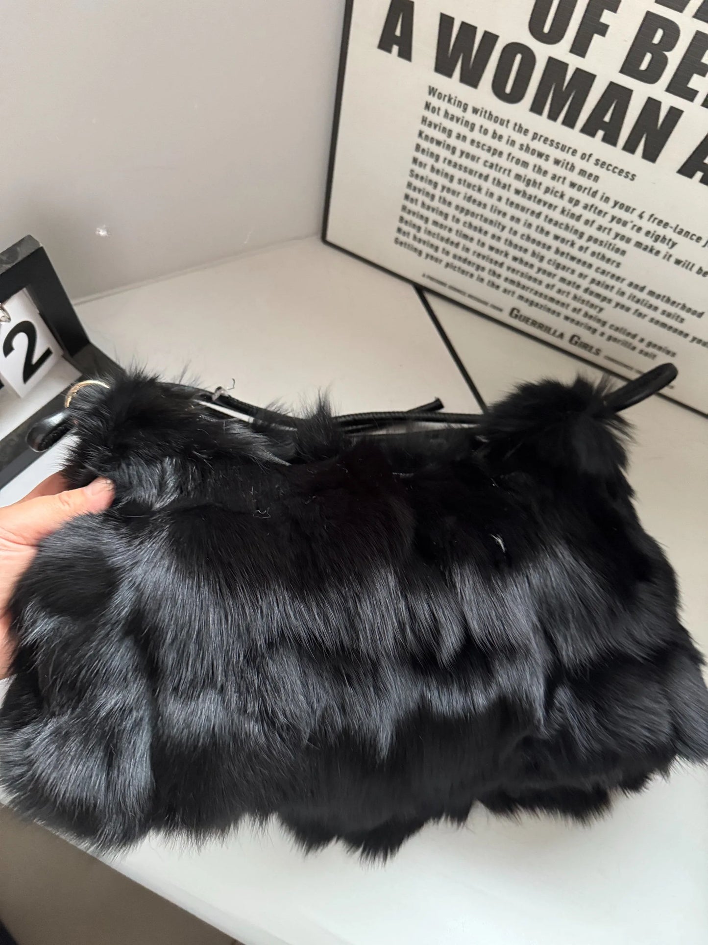 Faux Fur Shoulder Bag — Luxury Tote & Clutch Purse for Women