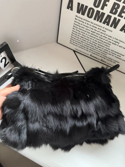Faux Fur Shoulder Bag — Luxury Tote & Clutch Purse for Women