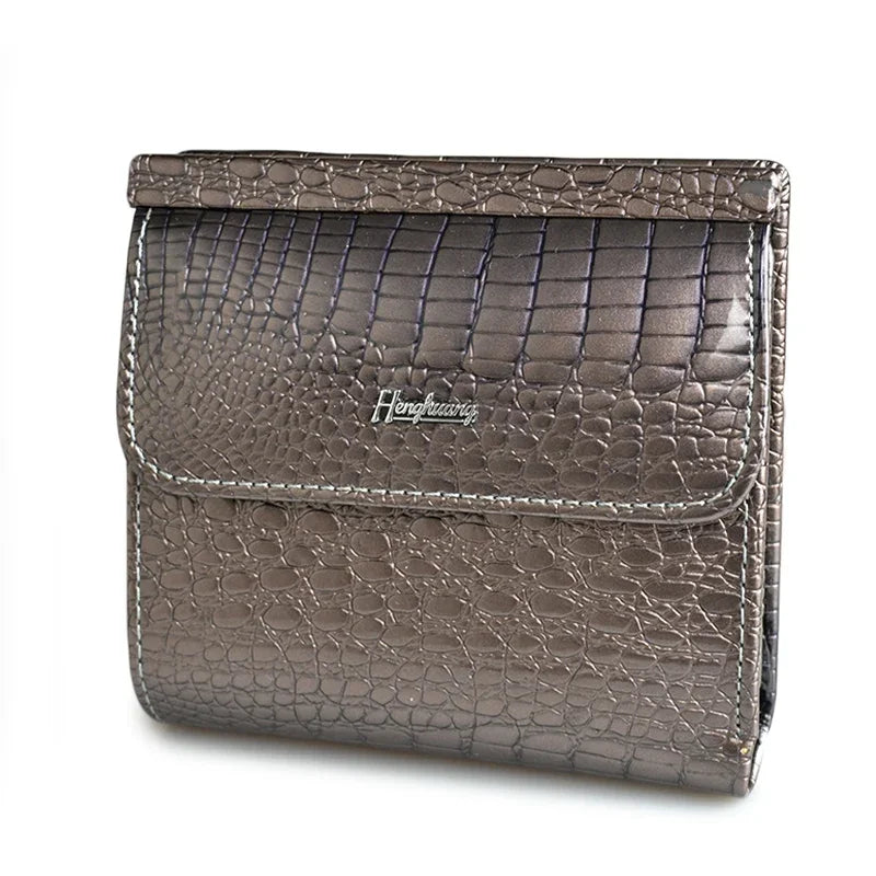 Crocodile Pattern Women's Genuine Leather Mini Wallet