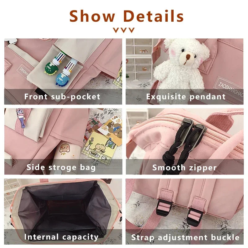 Kawaii Backpack for Women Teen Girls Cute School Bag