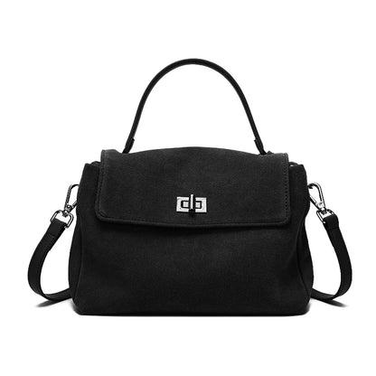 Suede Leather Crossbody Bag for Women – Luxury Designer Shoulder Handbag