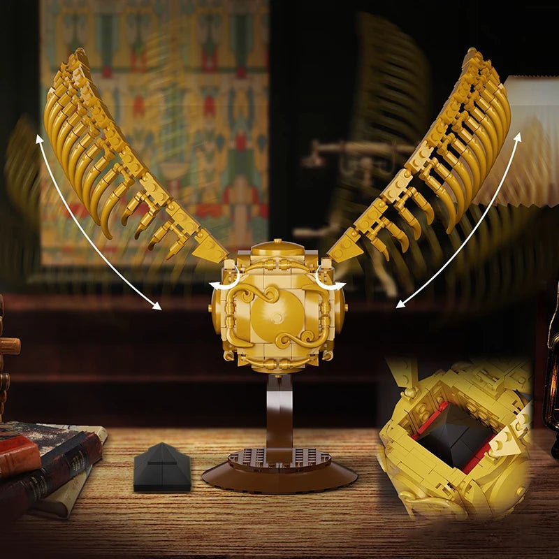 Golden Snitch MOC Building Blocks Set – Winged Orb Model
