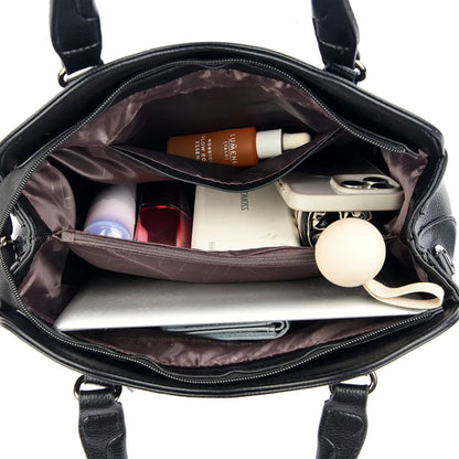 Soft Leather Tote Bag for Women – Luxury Shoulder & Crossbody Handbag