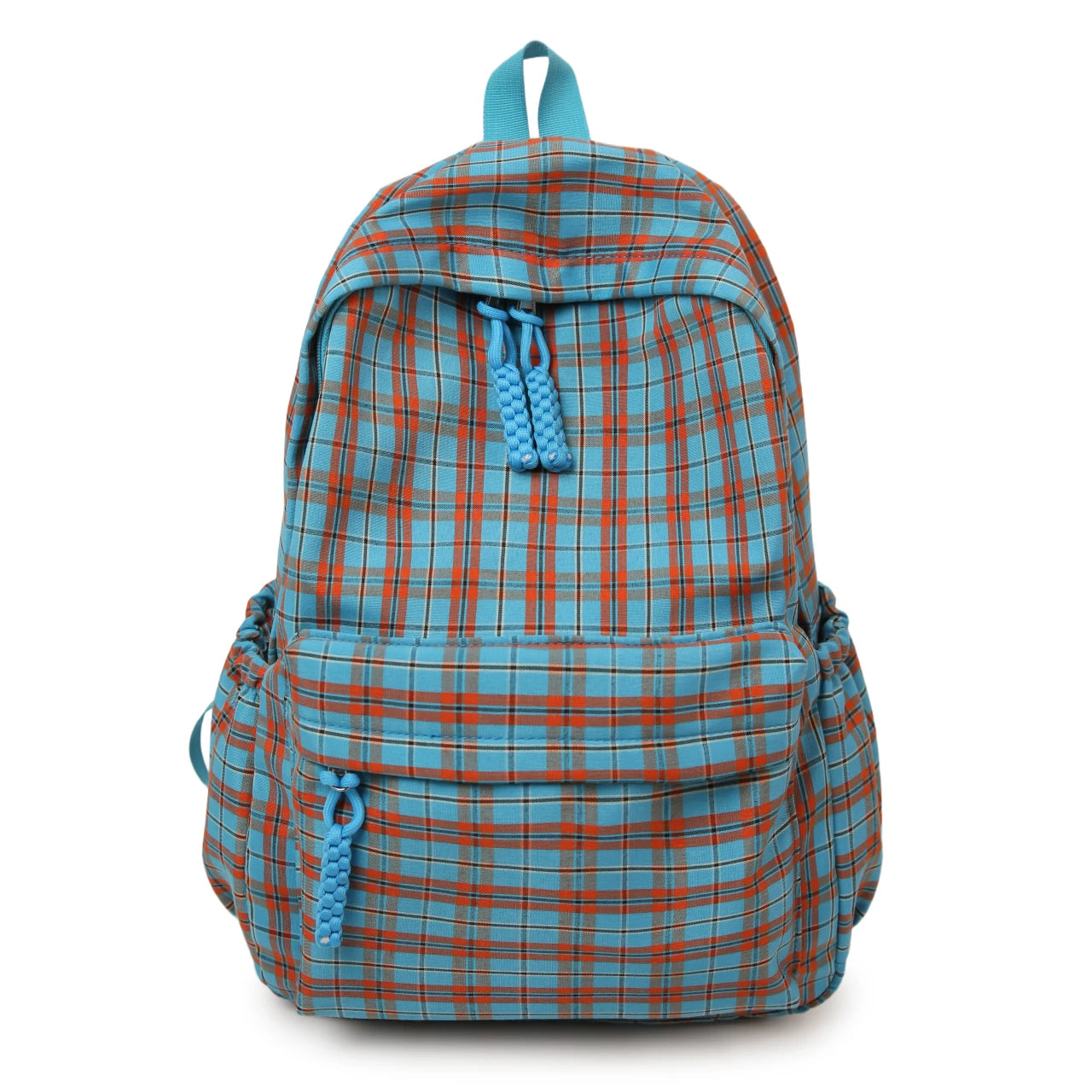 Plaid Nylon Backpack – Large Capacity Student Daypack