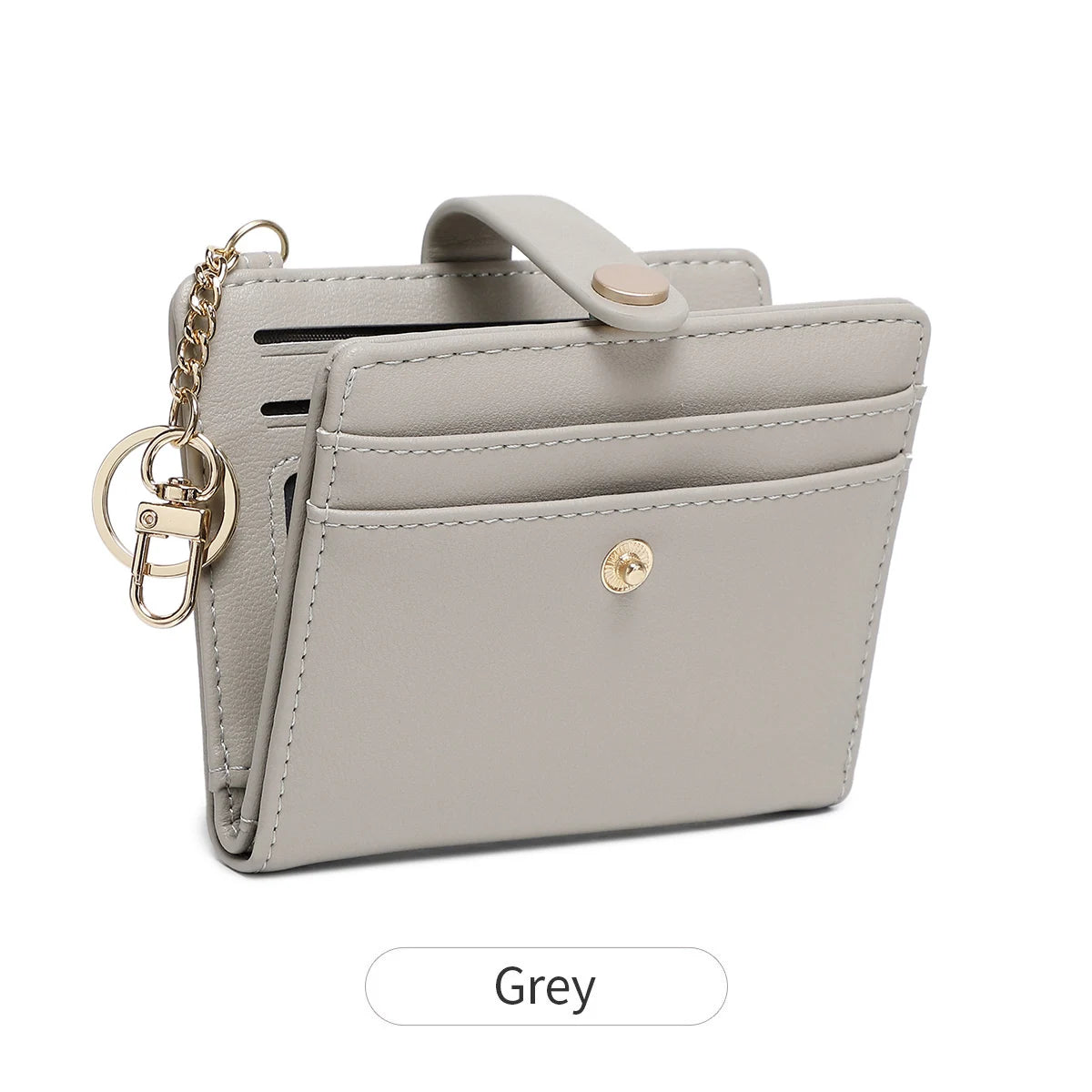 RFID Blocking Slim Bifold Card Wallet with Keychain – Women