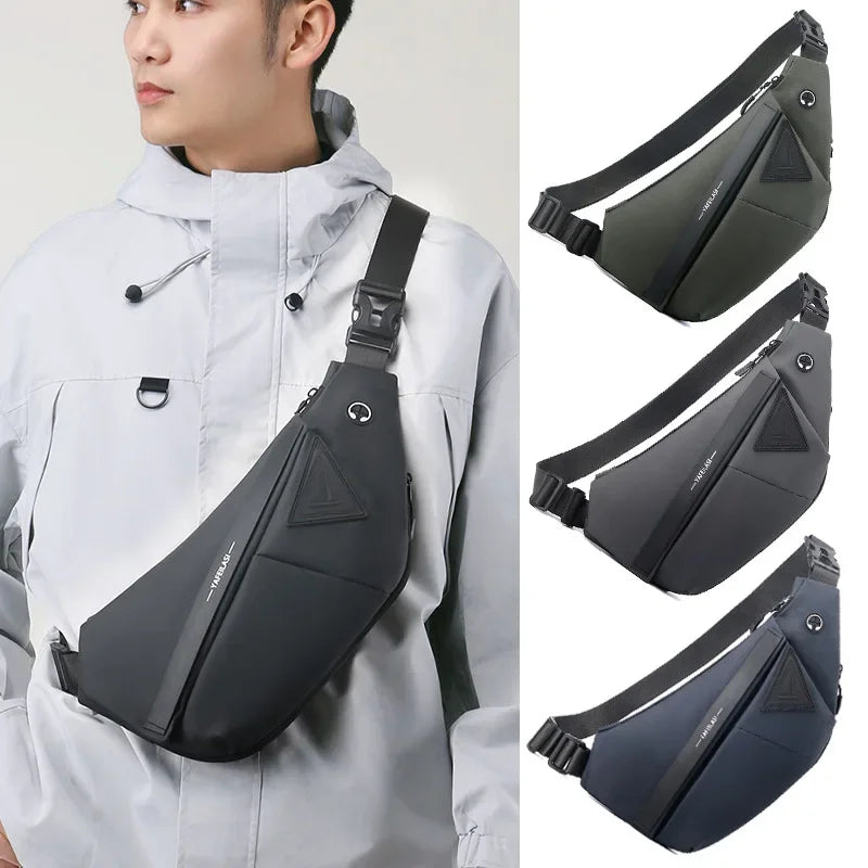Anti-Theft Sling Bag Men Waterproof Crossbody Chest Pack