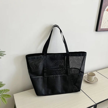 Oversized Mesh Tote Bag Women's Large Beach Shopper