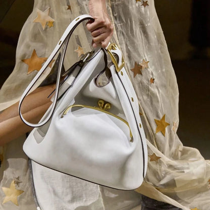 Bucket Shoulder Bag – Lychee Pattern Large Capacity Tote