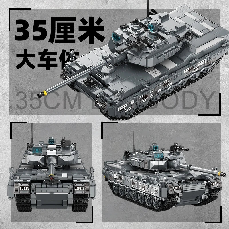 Leopard 2A7 Main Battle Tank Building Blocks Set – 1422 Pcs Military Bricks Model