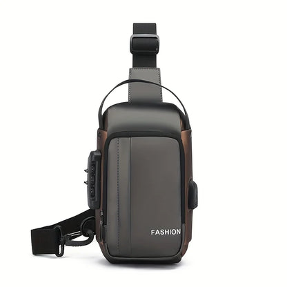 Men's Oxford Crossbody Sling Bag – Anti-Theft Chest Pack