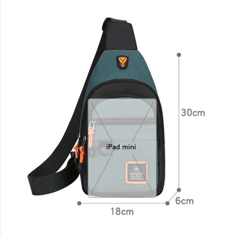 Men's Crossbody Sling Bag – Lightweight Oxford Chest Pack