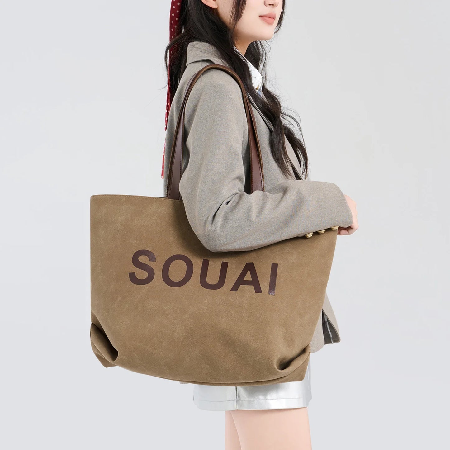 Large Capacity Women's Tote Shoulder Bag for Work & School