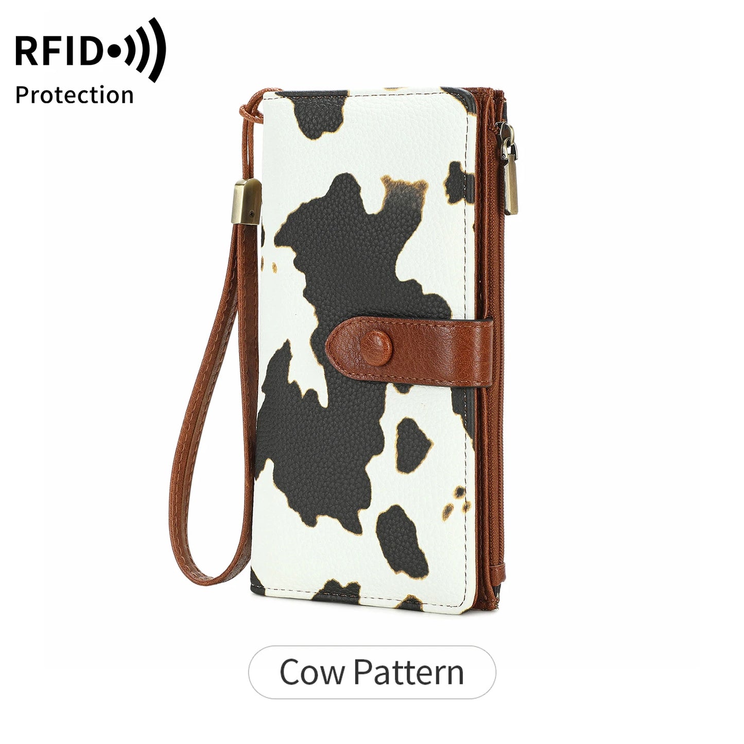 RFID Women's Long Wallet – Large Capacity PU Leather Organizer