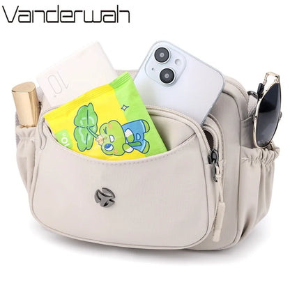 Women's Waterproof Nylon Crossbody Bag – Lightweight Small Square