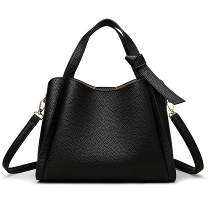 Women's PU Leather Bucket Bag – Luxury Crossbody Shoulder Handbag