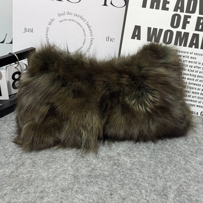 Faux Fur Shoulder Bag — Luxury Tote & Clutch Purse for Women