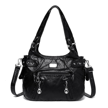 Hobo Bag for Women – Washed Soft PU Leather Shoulder Tote