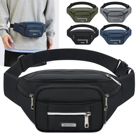 Waterproof Waist Bag – Men's Anti-Theft Chest Pack for Travel & Sports
