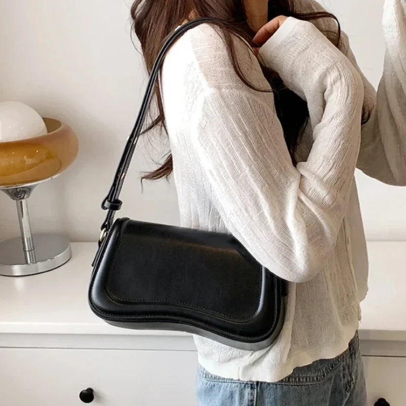 PU Leather Flap Crossbody Bag Women Luxury Shoulder Purse
