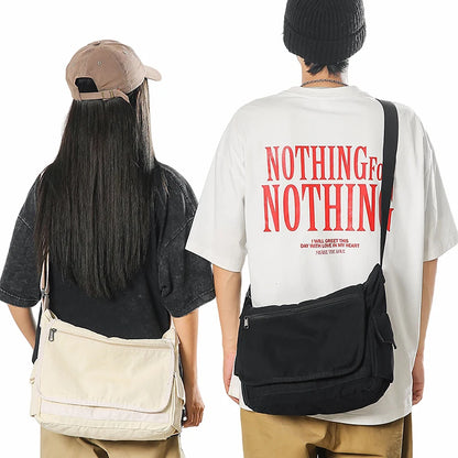 Canvas Messenger Bag – Casual Crossbody for Women & Students