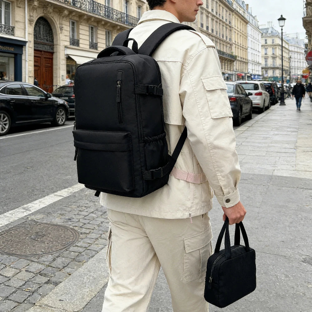 Travel Backpack 2-Piece Set – 180° Full Open with Toiletry Bag