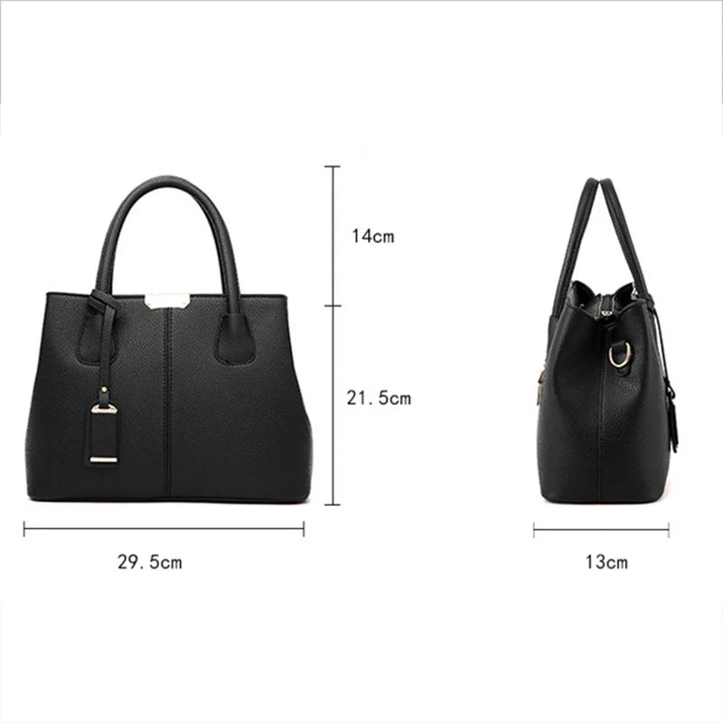 Large Women's Tote Bag – Structured Square Shoulder Handbag