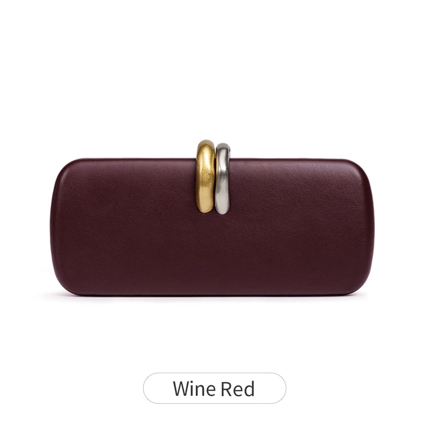Double Ring Buckle Evening Clutch Bag for Women