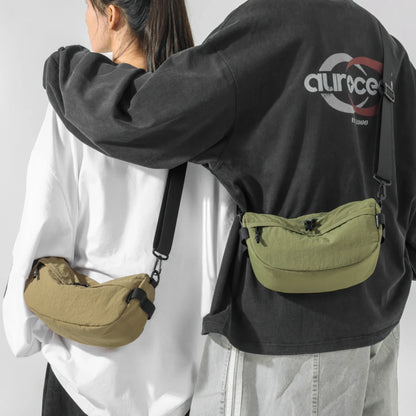 Nylon Crossbody Bag – Lightweight Waterproof Multi-Pocket Unisex