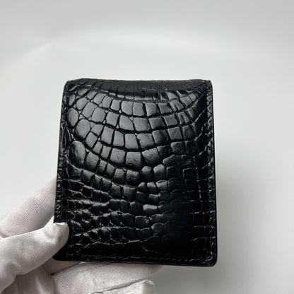 Crocodile Claw Leather Bifold Wallet for Men