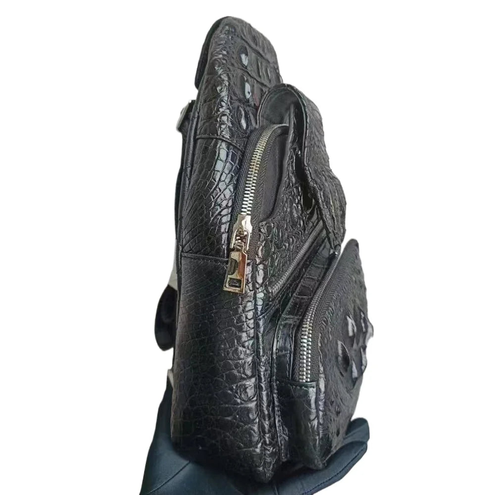 Crocodile Leather Men's Sling Bag – Business Crossbody