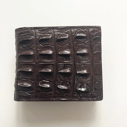 Crocodile Leather Bifold Wallet – Men's Luxury Slim Wallet