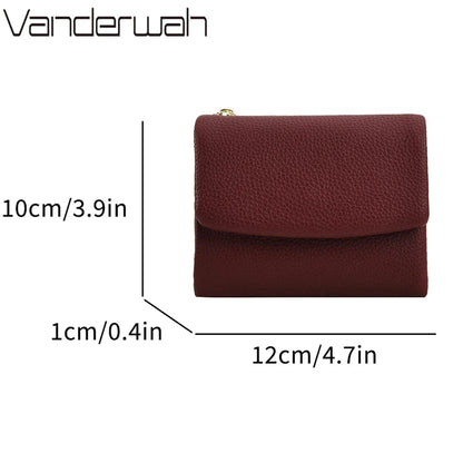 Leather Trifold Wallet for Women – Slim Card Holder Clutch Purse