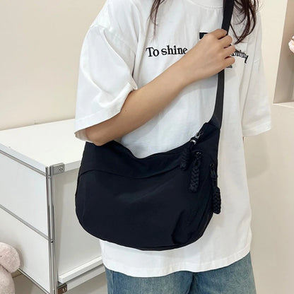Nylon Crossbody Shoulder Bag for Women – Large Capacity with Zipper