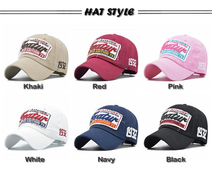Letter Embroidery Baseball Cap – Hip Hop Streetwear Vintage Hat